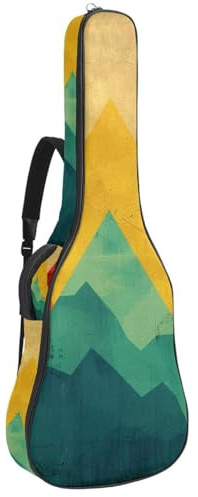 Art Colorful Geometrische Akustikgitarrentasche mit verstellbarem Schultergurt, Gitarrentasche mit Rückenaufhänger, geeignet für E-Gitarren, Bassgitarren, klassische Gitarren, Ukulele, Buntes