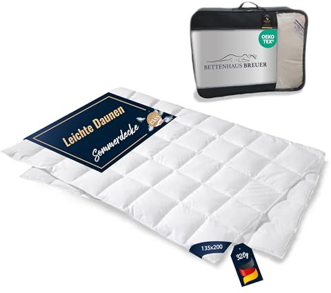 Bettenhaus Breuer Kopie von Daunenpass Sommer Daunen Bettdecke Sommerbett Sommerdecke 320g 135x200#1