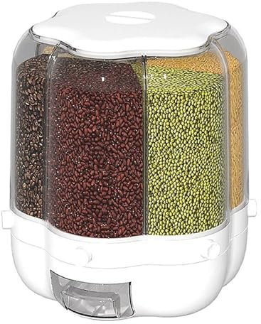 Flingdispenser Flingbehållare Ris- och spannmålsförvaringsbehållare Matdispenser Lufttät risdispenser för bönor Livsmedelsdispenser Matbehållare(32cm)
