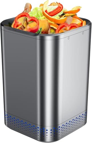 Composter,Compost Bin,Kitchen Composter, Electric Compost Bin with Single Button Design, with Activated Carbon Filter Turn Waste to Organic Compost