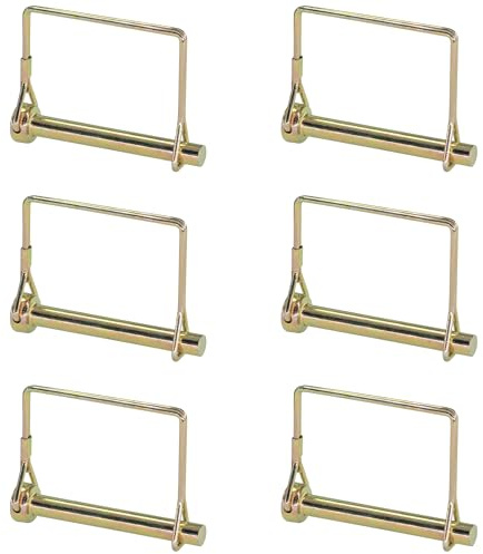 6 Pieces Axle Lock Pins – Galvanized Square Shaft Lock Pins for Farm Trailers, Trucks, Lawn, and Garden Use