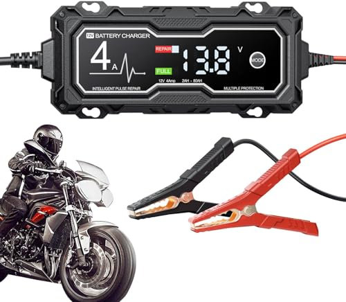 Automatischer Batterieladegerät-Warter, Autobatterieladegerät-Reparatur | Motorradzubehör mit LED-Anzeige | Automatisches Smart Erhaltungsladegerät mit Mehrfachschutz, Autobatterie-Erhaltungsladegerät