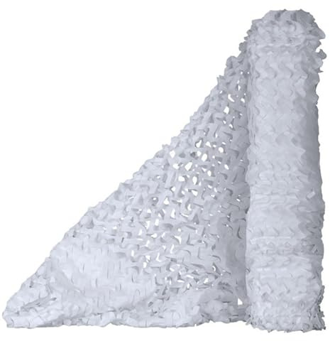 Red Camuflaje,3x6m Red De Camuflaje Malla De Protección,Parasol De Camuflaje Blanco para Exteriores,para El Hogar,Caza,Jardín,Camping,Decoración De Fiesta con Pantalla Solar