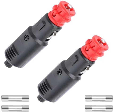 2 Stk Zigarettenanzünder Stecker 12-24V Normstecker mit Sicherung