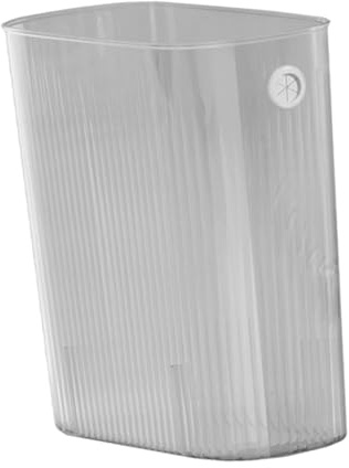 Alipis Cubo De Basura Estrecho De Plástico Transparente Sin Presión Para Baño y Dormitorio Solución Para Espacios Reducidos Uso Doméstico Sin Tapa