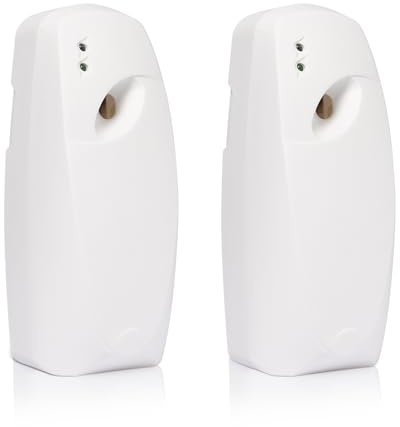 2 Pieces Automatic Air Freshener Spray Dispenser, Timed Sprayer, Wall Mounted Spray Dispenser or Stand Directly, Three Time Modes Spray Day Light-sensing Work or 24 Hours Working (White)