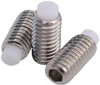 2-10 Stück M3 M4 M5 M6 M8 M10 304 Edelstahl Innensechskant-Madenschrauben-Set mit konvexer Spitze aus Kunststoff und Nylon(M5X6 10PCS)