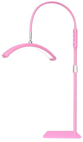 LED Wimpern Stehlampe - Ästhetiker Wimpernbeleuchtung Flexibel Halbmond Design Rosa Perfekt für Wimpernverlängerung und Tattoo-Künstler Einstellbare Helligkeit für Präzisionsarbeiten