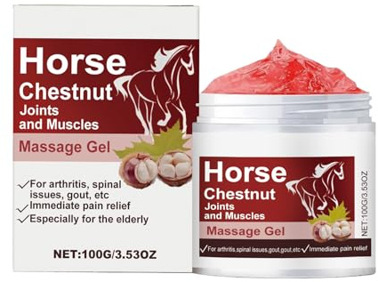 Muscles Relief Massage Gels, Horse Chestnut Joints and Muscles Massage Gel, 100g Fast Acting Cream, Soothing Recovery Balm for Knee Neck Back Shoulder Hand and Muscle Relaxation