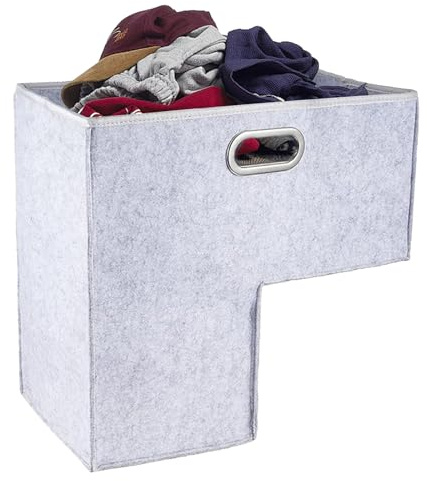 Contenedor de almacenamiento – Organizador de escalera de fieltro, cesta plegable para escalones, contenedor de escalera de larga duración, fiable y multiusos, organizador de ahorro de espacio para