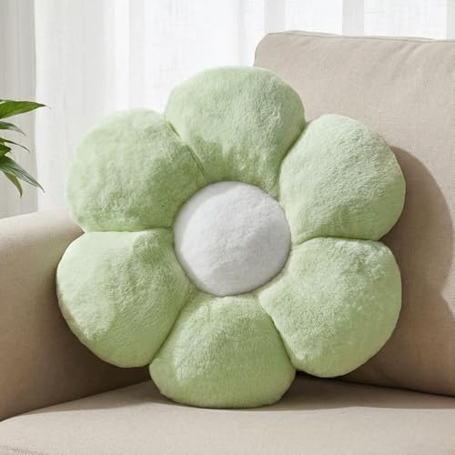 Aryan Blumenkissen, Grün Deko Kissen Bodenkissen Mädchen Kinder Frauen Aesthetic Zierkissen für Car Bett Sofa Chair Room Dopamin Decor Geschenke 38cm (Grün)