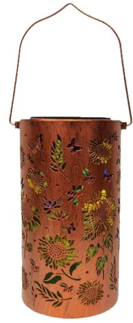 Waterproof Sunflower Lantern - Solar Projection Lamp | Outdoor Garden Light with Decorative Glow, Patio Lamp with Pathway Accent, Balcony Lighting, Backyard Trees Illumination for Walkway Use