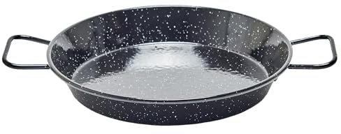 La Ideal padella per paella in acciaio smaltato, nero, 20 cm