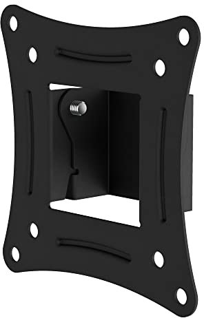 MAHARA Flat TV Wall Mount - Black Universal Wall Bracket for TVs upto 25 inches - VESA Compatible 75 x 75mm – 100 x 100mm - Max Weight 15kg - Suitable for Wood Stud or Solid Wall