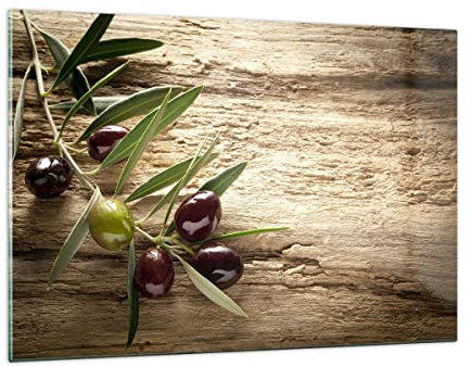 Decoracion Salon Oliva italia aroma dieta Vidrios decorativos 120x80cm Cuadro Sobre Vidrio Moderno Cocina Cuadros Pared Impresiones Impresión en Cristal Wall Art Prints Grande XXL GAA120x80-2420