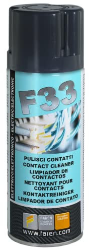 Faren F33 Pulitore Contatti, Spray Sgrassante ad Azione Protettiva Ideale per Motori Elettrici, Circuiti Stampati e tante Apparecchiature Elettroniche, ottimo per il Modellismo, 400ml