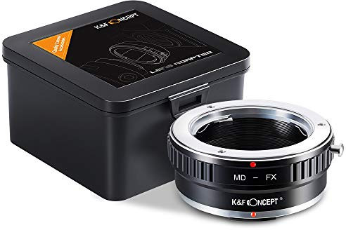 K&F CONCEPT Objektiv-Adapter für Minolta MD-FX Fit MC Objektiv-Mount-Adapter zu Fujifilm Fuji X-Serie X FX Mount spiegelloses Kameragehäuse, passend für Fuji XT2 XT20 XE3 XT1 X-T2