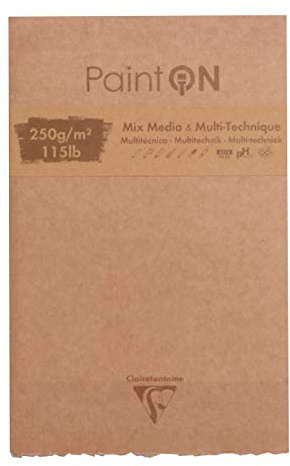 Clairefontaine 975174C Block Paint'On 13,9x21,5cm 50 Blatt 250g sortiert