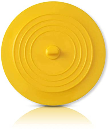 CZ Store® Badkarspropp | Gul | ✮ Livstidsgaranti ✮ | Universell Silikonpropp för Badkar & Diskho | Ø 15,2 cm | Sugpropp för Handfat, Kök & Badrum