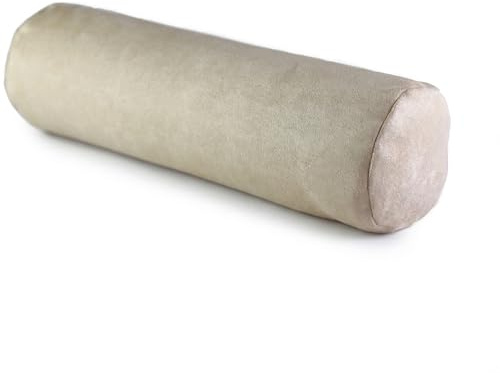 Kissen-Fabrik Nackenrolle Schlafkissen – Unterstützt Halswirbelsäule – Visco-Schaum 38x11 cm Creme