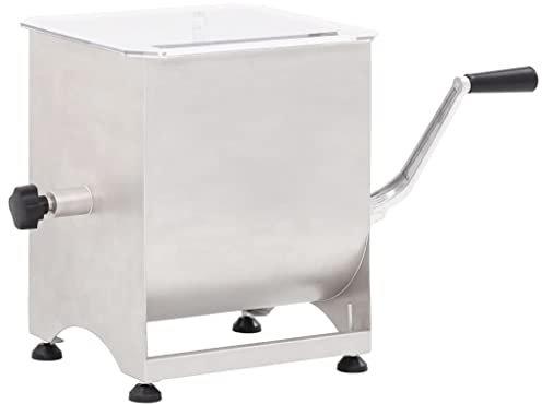 vidaXL Mélangeur de Viande avec Boîte de Vitesse Hachoir Electrique Machine à Hacher Broyeur à Viande Cuisine Acier Inoxydable Argenté