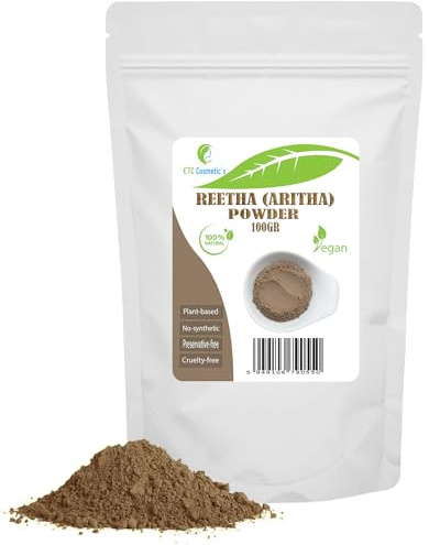 Reetha (Aritha) Puder - 100 g - Reinigt auf natürliche Weise Haut und Haare, bekämpft Schuppen und pflegt das Haar - 100% natürlich