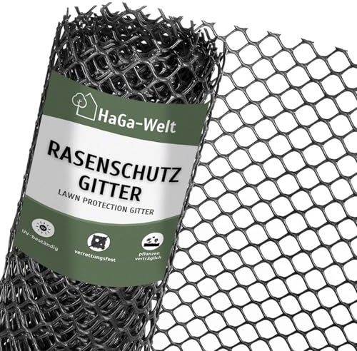 HaGa® Grässkyddsgaller 1,3 m x 5 m golvförstärkning gräsmatta kan manövreras – beständig mot förruttnelse – extremt stabilt