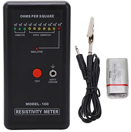 Digital Static Electricity Tester - Precise Measuring Instrument Electrostatic Analyzer Self Calibration Resistivity Tester