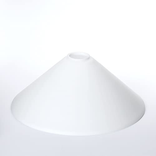 Glas konglas, ersättningsglas för hänglampa, pendenlampa i olika färger för E27-sockel, ljusglas, Ø 30 cm, opal/sidenmatt
