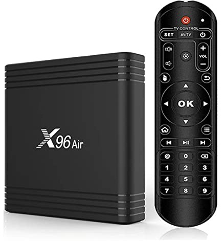 AMITVA Smart TV Box, X96 Air Android TV Box Android 9.0 Amlogic S905X3 4GB / 64GB 2.4G / 5G WiFi De Doble Banda 8K Decodificación De Video UHD 4K Reproductor Multimedia,4gb+32gb