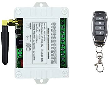 DC 12V 24V 36V 4 kanäle universal Funkfernsteuerung Funkschalter Funkempfänger schalter Handsender Fernbedienung potentialfrei licht motor Antrieb Garagentor mit einer Metallfernbedienung