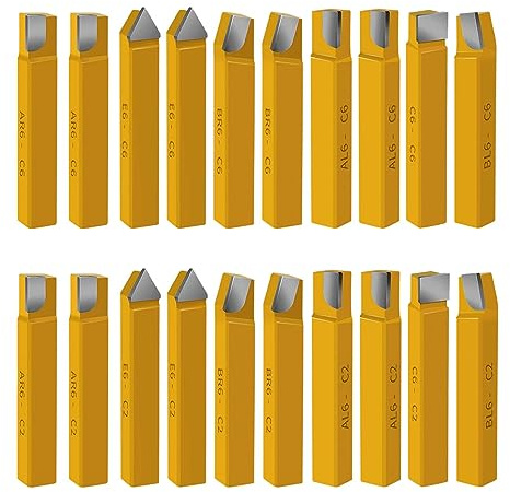 20 pc 1/2 Carbide Tip Tipped Cutter Tool,Metal Lathe Cutting Tools