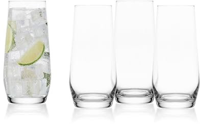 Mikasa Samantha Highball Tumbler Beverage Glass, Set of 4, 19 Ounce