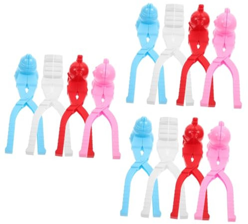BESTonZON 12 STK Schneemodell Strandspielzeug Für Kinder Outdoor-Spielzeug Schneeballformen Für Den Winter Draußen Kinderspielzeug Anzüge Für Kinder Plastik Einstellen Mit Schnee Spielen