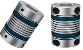 DAVBIR 2PCS LB-B D25L38 Faltenbalg Kupplung Innenloch 5mm-12mm Flexible Hochelastische Kupplung for CNC Stepper servo Motor Welle perfection (Size : Other)