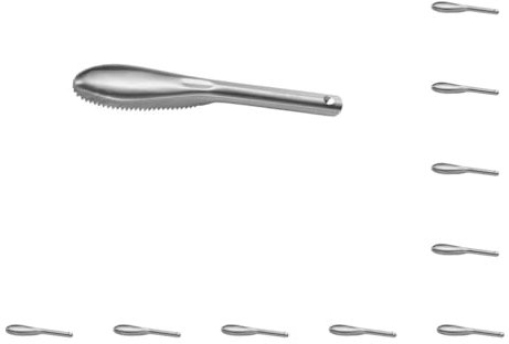 10 Set Scraper Fish Skin Scale Stainless Steel Cutter Scraping Remove Fast Scaler Comfortable Long-Lasting Reusable Easy to Care 304