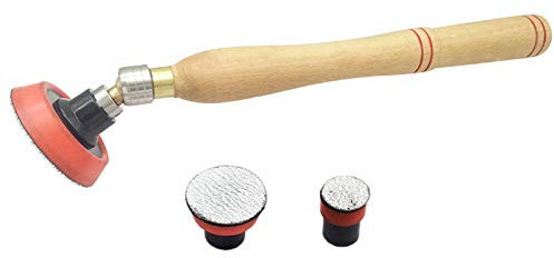 Wood Turning Lathe Sanding Tools Hand Held Bowl Sander Woodworking Polishing Lathe Turning Tools Set for Wood Turner on Bowls Platters and Concave Surface,C