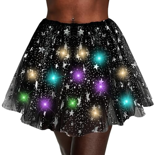 EKKONG Gonna tutù da Donna a LED,Gonna Tulle per Bambina,LED Tutu Gonna in Tulle per Vestito Festa Danza Vestito Carnevale Bambina