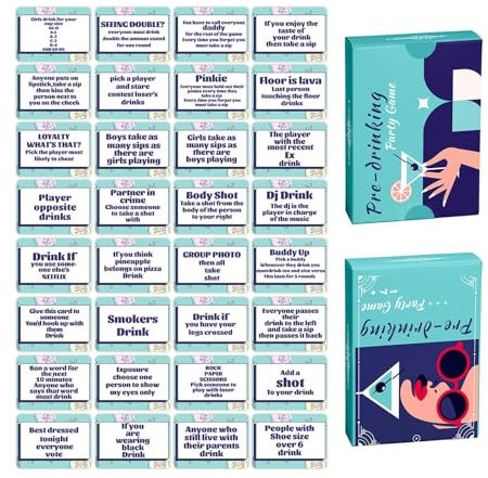 Lustiges Partyspiel für Erwachsene, Mädchen, Erwachsene, Geburtstag, Trinkkarten-Partyspiel | 50 Stück spezielle Kartenspiele,Trinkspiele fördern die Freundschaft. Spielkartendecks für Familie, Freund
