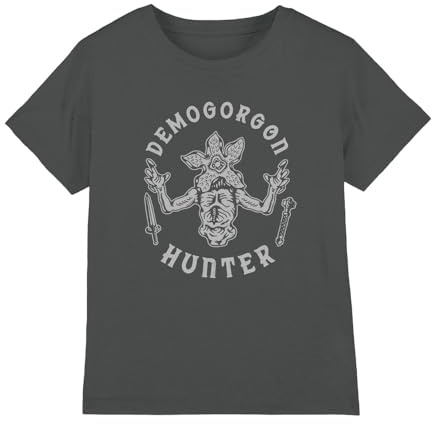 Stranger Things Demogorgon Hunter Boys T-shirt, Träkol, 7-8 år, Träkol, 7-8 År