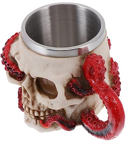 Cabilock Jarra Cerveza Personalizada De 600ml Taza De Acero Inoxidable Creativa Vaso De Cerveza De Halloween