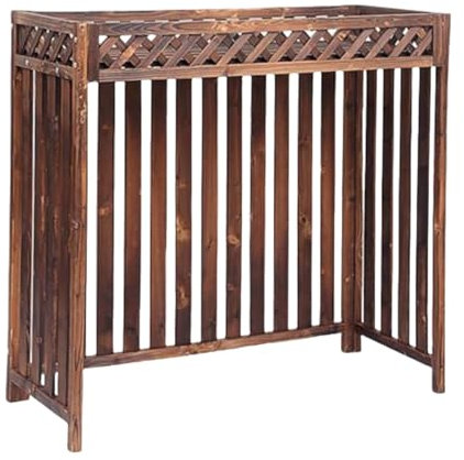 Generico Telaio per condizionatori d'Aria con Pompe di Calore in Legno - Supporto per Fiori in Legno massello Condizionatore d'Aria Indipendente Copertura Nascosta - Supporto per Fiori con Aria condi