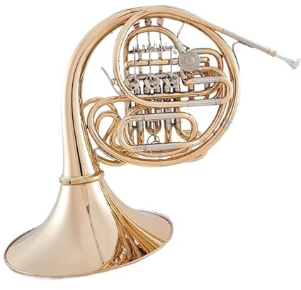 Waldhorn Performance 4 Tonarten Bb Stimmung F Stimmung Doppeltes Waldhorn Messing Goldfarbe Musikinstrument