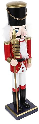 PRETYZOOM Schiaccianoci in Legno Stile Natale Ornamento da Tavolo Decorazione Casa Hotel Soldato Schiaccianoci Tradizionale Figura Legno Unica Regalo Calza Befana Amici Stile Casuale