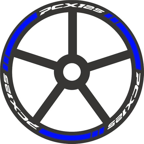 SNWDBH Pegatinas para Llantas De Motocicletas para H&Onda PCX 125 PCX125 PCX-125, Calcomanías para Llantas Y Neumáticos, Cintas De Rayas Impermeables Cinta bujes(Color 9)