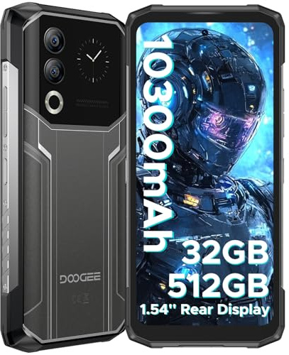 DOOGEE Blade 20 Ultra Outdoor Handy Ohne Vertrag, 32GB+512GB/2TB Outdoor Smartphone 10300mAh, 1,54 Heckdisplay 6,6 HD+, 50MP+8MP, Octa Core T7250 Android 14, 3 Card Slots/NFC/OTG/Fingerabdruck