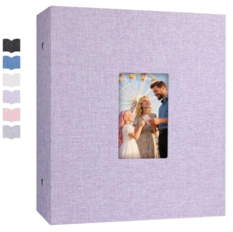 Ruibytree Extra Large Capacity Photo Album 4x6 Pictures 1000 Pockets,Purple