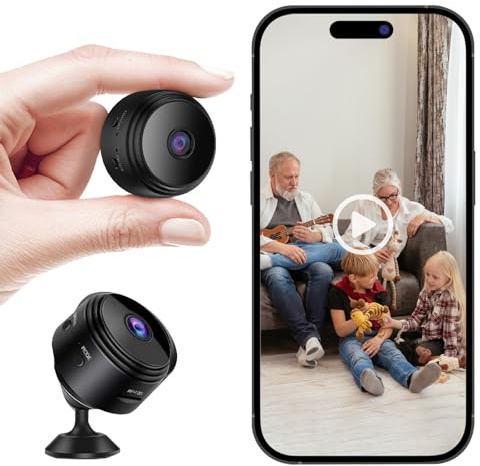 Générique Mini Camera sans Fil 1080P Mini Caméra de Surveillance Interieur/extérieur sans Fil avec Enregistrement Micro Camera a Distance Discrete Enregistreur