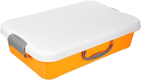 minkissy Handheld Sandbox Plastic Tray with Secure Lid for Mess Storage and Portable Outdoor Play Montessori Educational Tool for Imaginative Storytelling and Parent Interaction