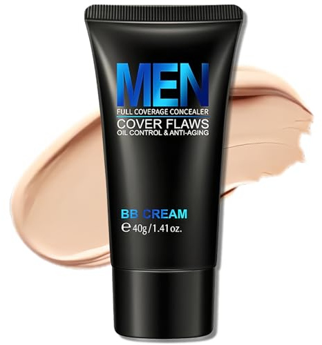 Men's BB Cream Foundation - Full Coverage, Matte Finish, Hydrating Face Cream for a Flawless, Balanced Complexion. Lightweight & Non-Greasy
